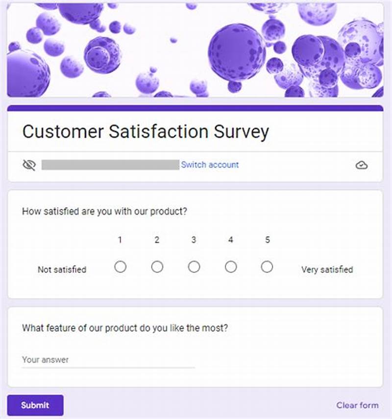 Google Form Survey Example