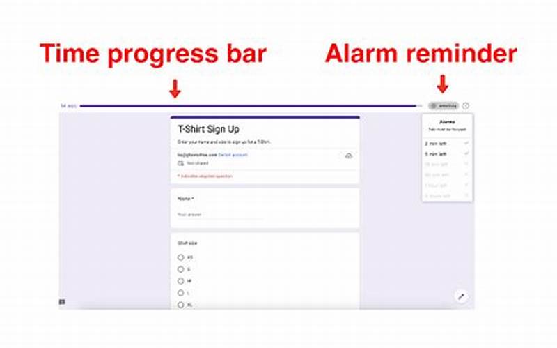 Google Form Timer