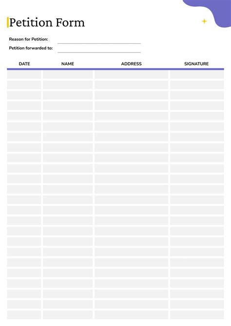 Google Forms Petition Template