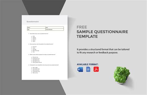 Google Questionnaire Template