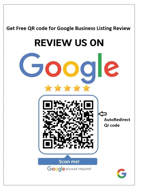 Google Review Qr Code Poster Template