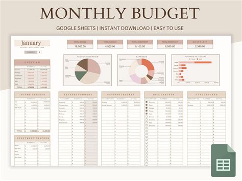 Google Sheets Budget Template Free