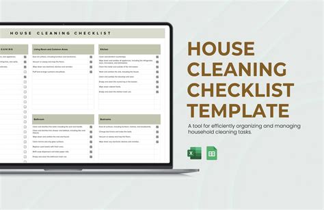 Google Sheets House Cleaning Template