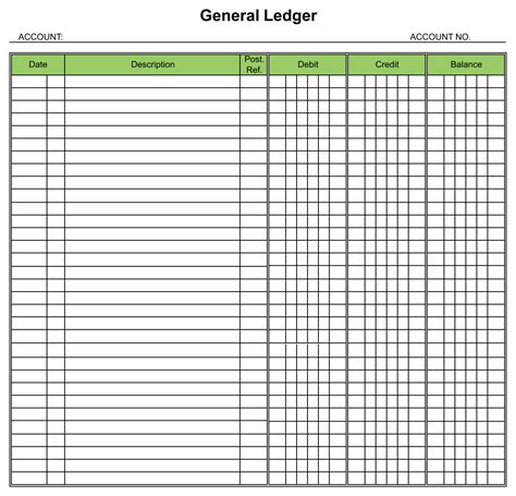 Google Sheets Ledger Template