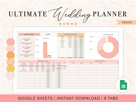 Google Sheets Wedding Planner Template Free