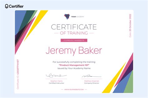 Google Slide Certificate Template