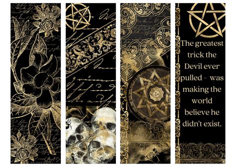 Gothic Bookmarks Printable