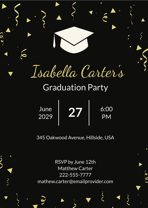 Grad Party Invite Template