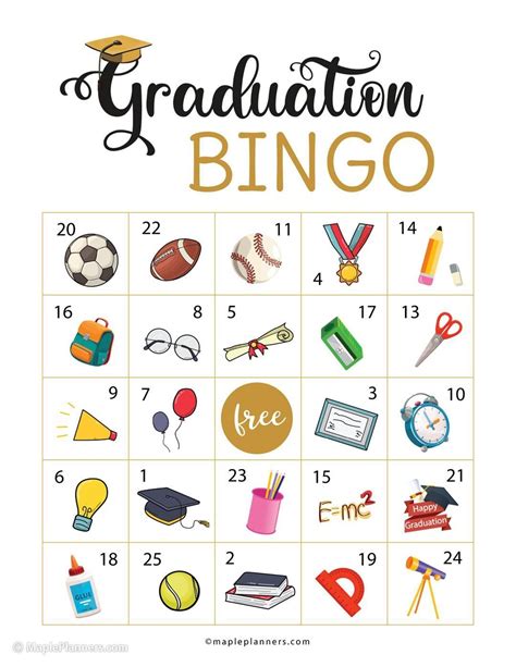 Graduation Bingo Free Printable