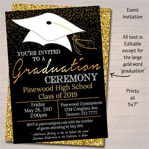 Graduation Ceremony Invitation Templates