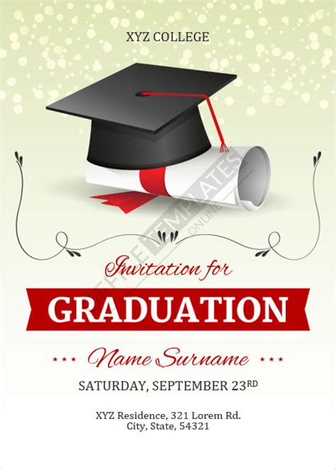 Graduation Invitation Templates Free Download