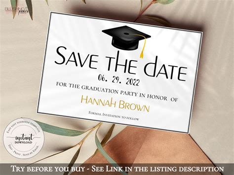 Graduation Party Save The Date Templates