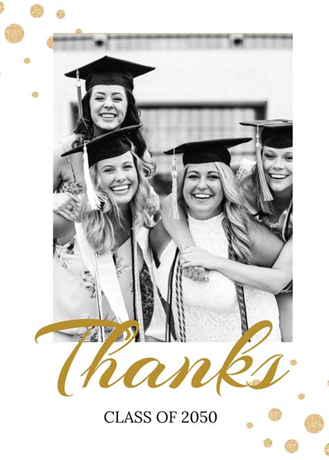 Graduation Thank You Card Template
