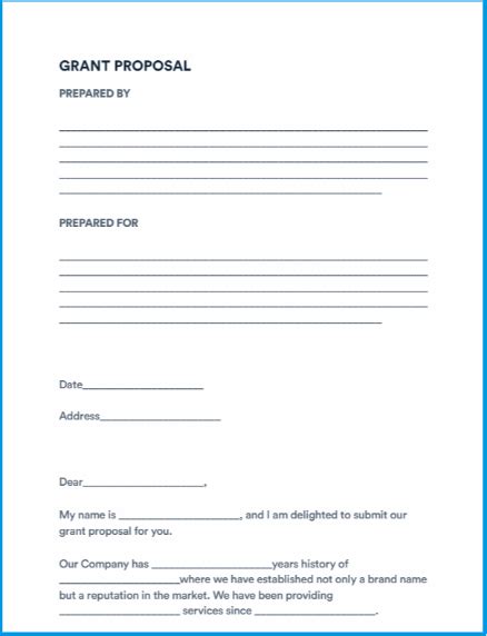 Grant Proposal Template Free Download