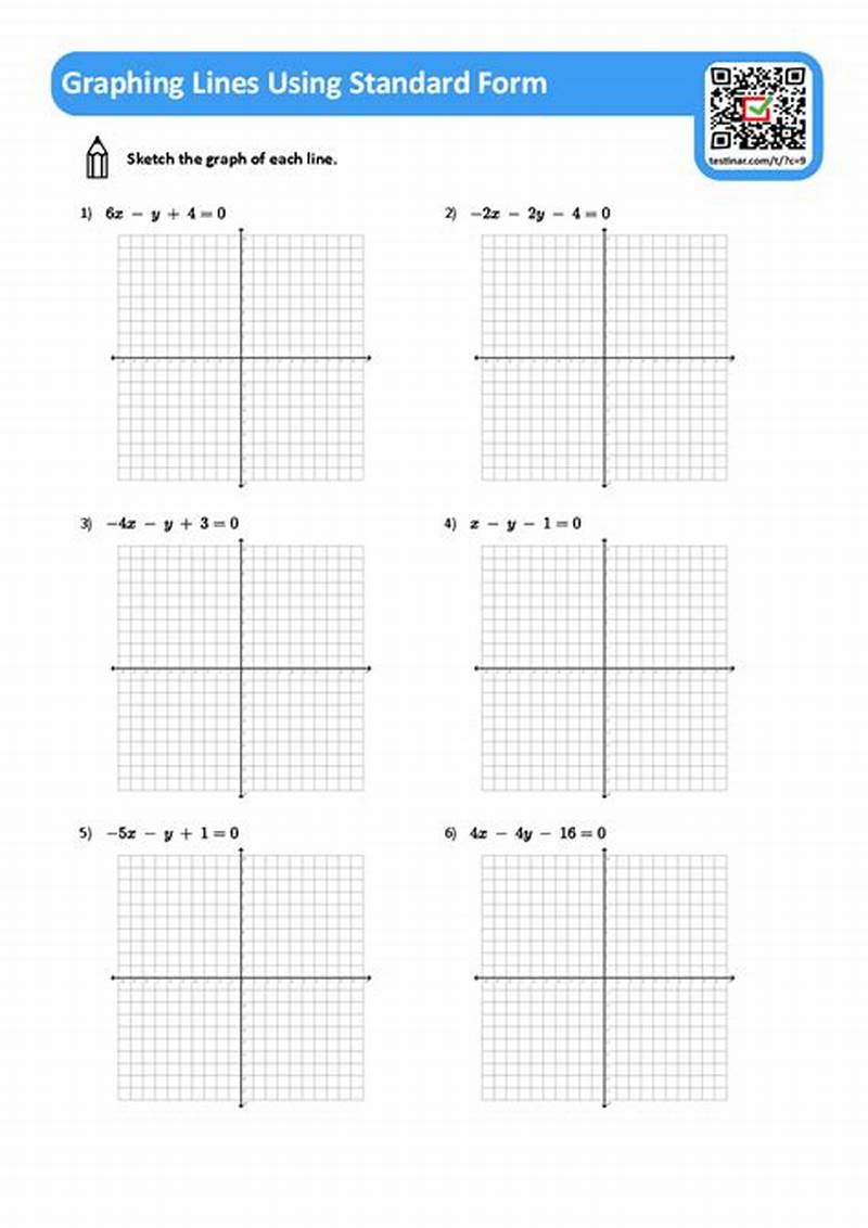 Graphing Linear Functions In Standard Form Worksheet