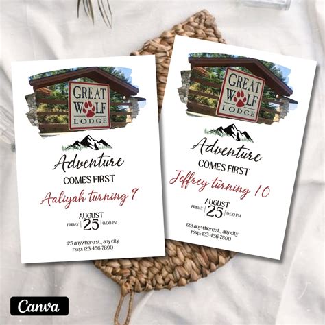 Great Wolf Lodge Invitation Template Free