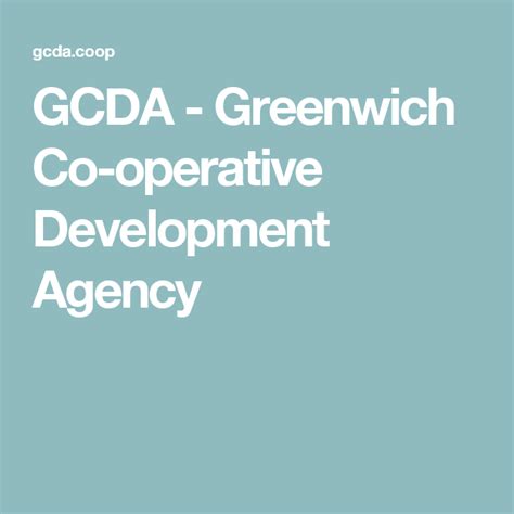 Greenwich Co-operative Development Agency (GCDA)