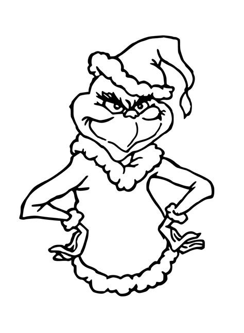 Grinch Printable Coloring Page
