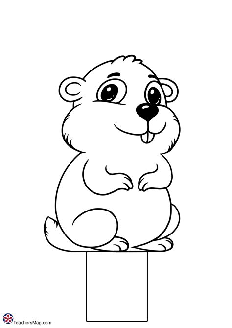 Groundhog Craft Template