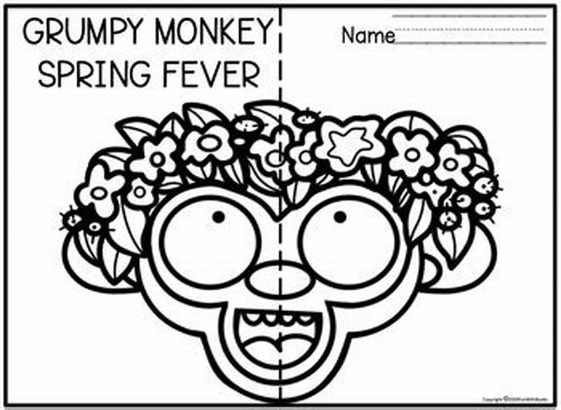 Grumpy Monkey Spring Fever Coloring Page