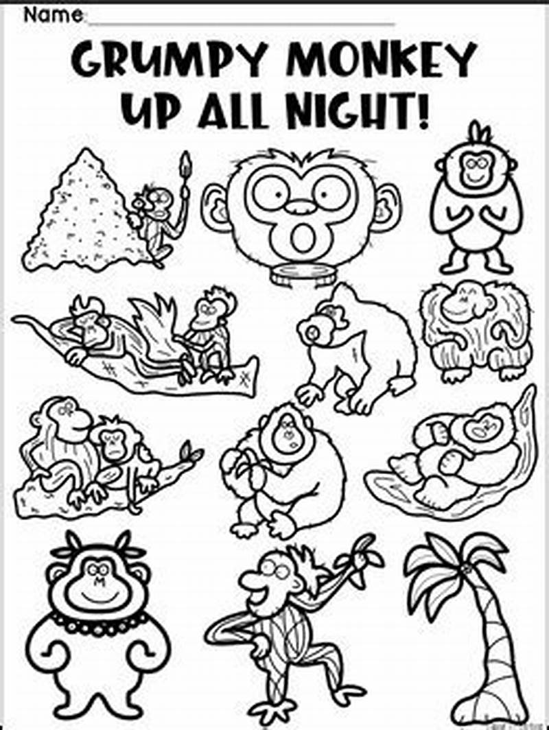 Grumpy Monkey Spring Fever Coloring Sheet