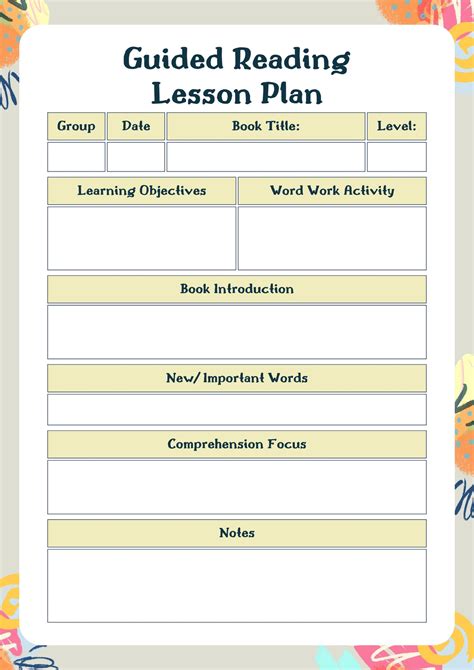 Guided Reading Lesson Using Mayville State University Template