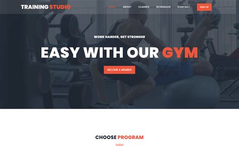 Gym Web Templates