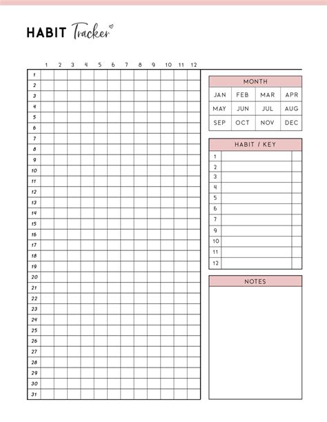 Habit Tracker Printable