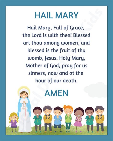 Hail Mary Prayer Printable