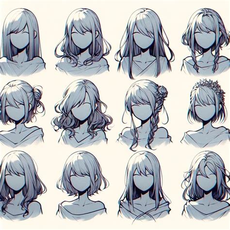 Hairstyle Reference Drawing