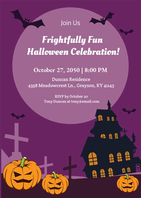 Halloween Invitations Templates Free Word