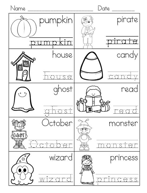 Halloween Learning Printables