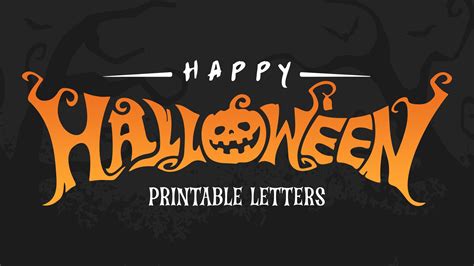 Halloween Printable Letters