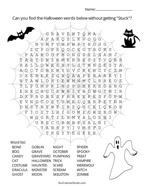 Halloween Word Search Free Printables