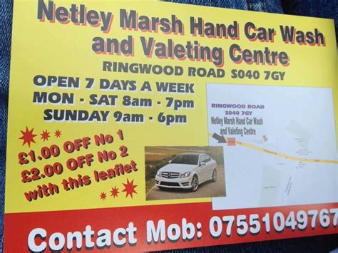 Hand Car Wash. Netley Marsh