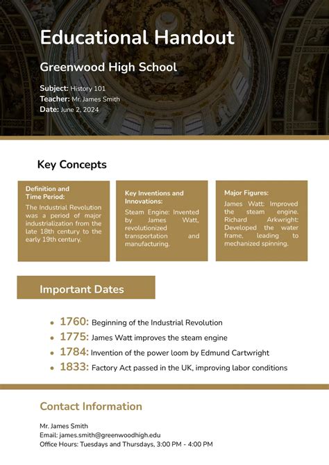Handout Template Google Docs
