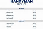 Handyman Price List