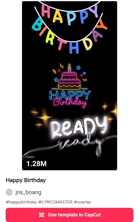 Happy Birthday Capcut Template
