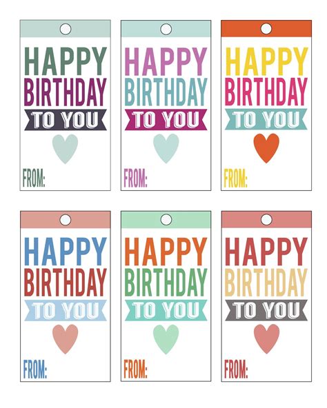 Happy Birthday Free Printable Tags