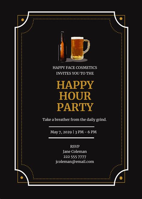 Happy Hour Invite Template