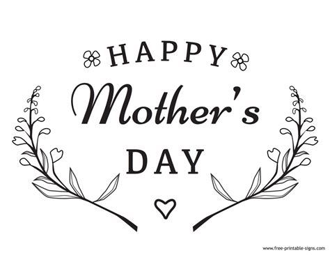 Happy Mother's Day Sign Printable