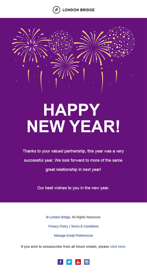 Happy New Year Template Email