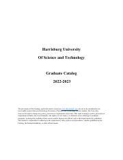Harrisburg University Of Science And Technology Course Catalog