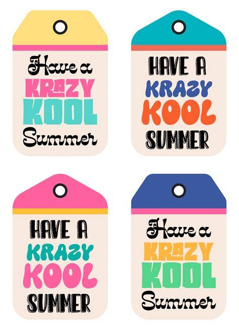 Have A Kool Summer Printable Tags Free