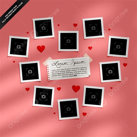 Heart Photo Frame Template