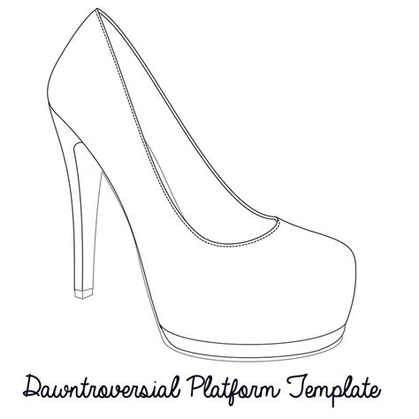 Heel Shoe Template