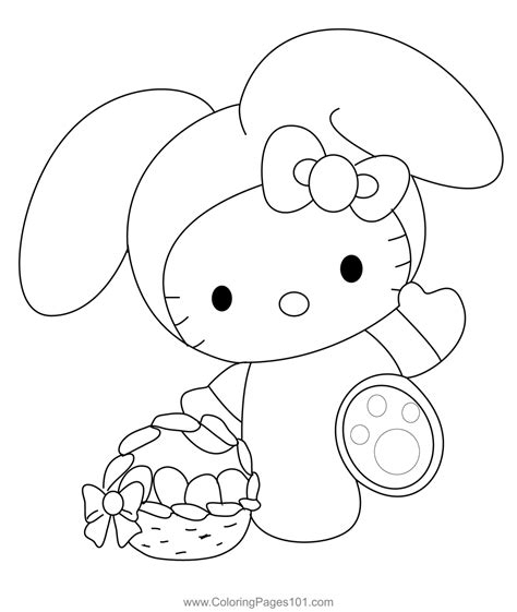 Hello Kitty Free Printable Coloring Pages