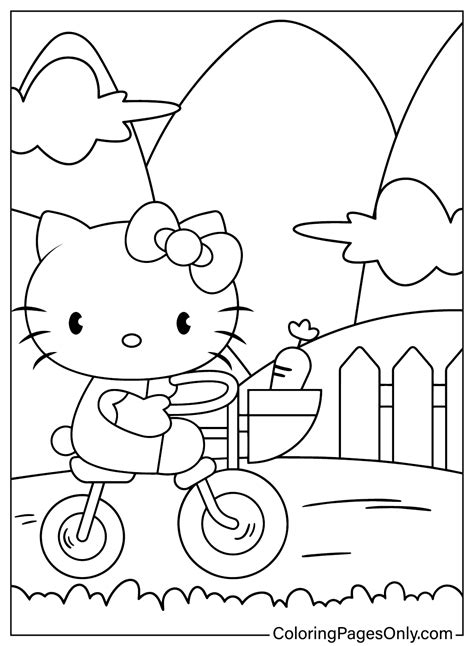 Hello Kitty Printable Coloring Pictures