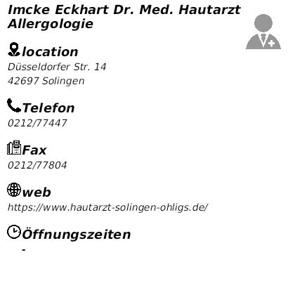Herr Dr. med. Eckhart Imcke