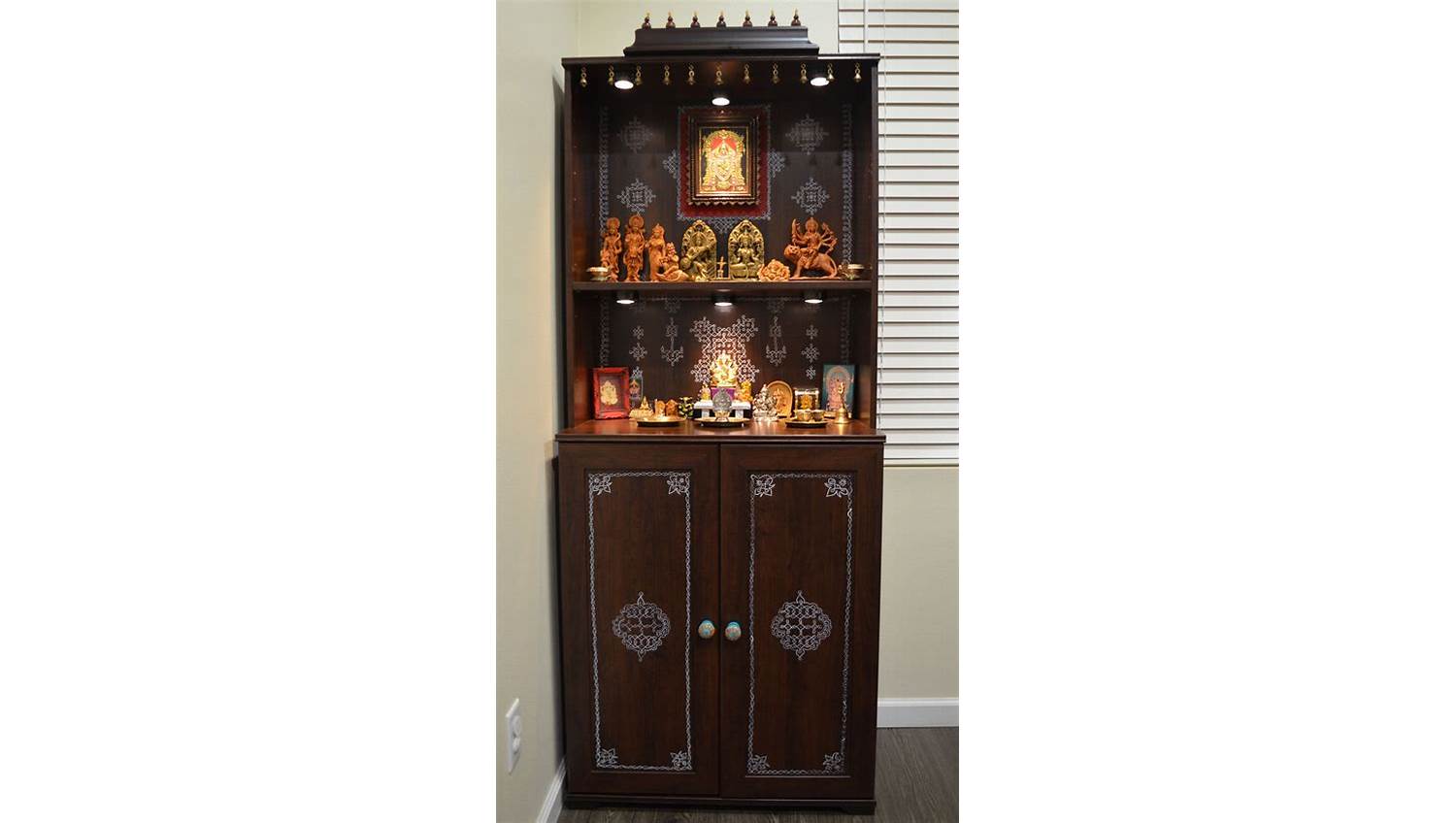 Hindu Prayer Room Cabinet